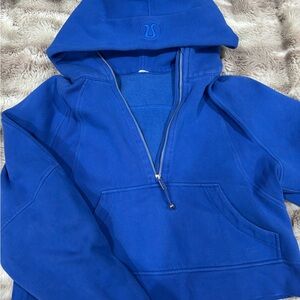 lululemon blue half zip scuba